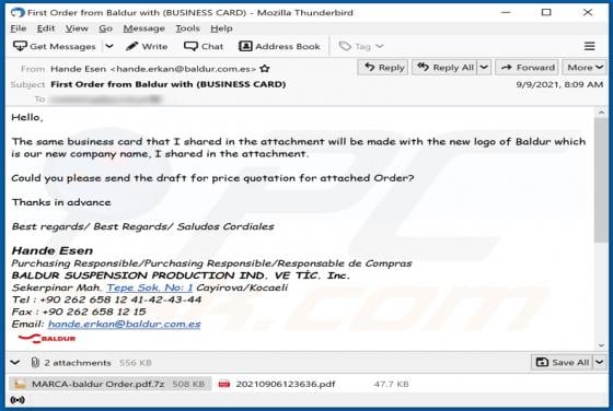 Baldur Email Virus