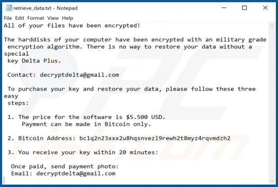 Decryptdelta Ransomware