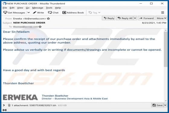 Erweka Email Virus