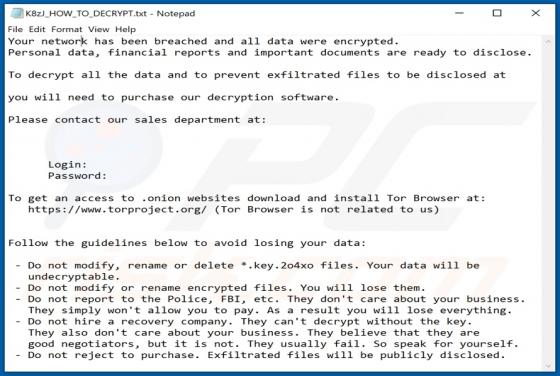 2o4xo Ransomware