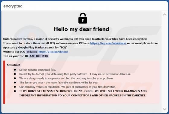 Datax Ransomware