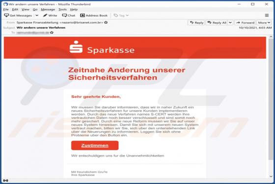 Sparkasse Email Scam