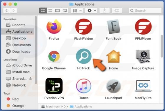 HdTrack Adware (Mac)