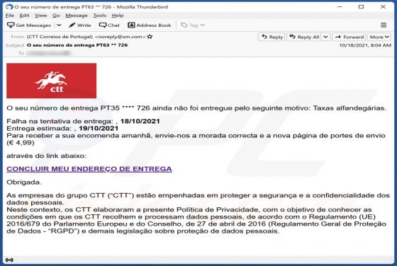CTT Email Scam