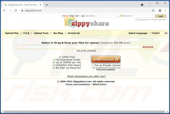 Zippyshare.com Suspicious Website
