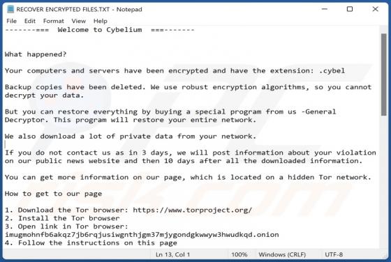 Cybelium Ransomware