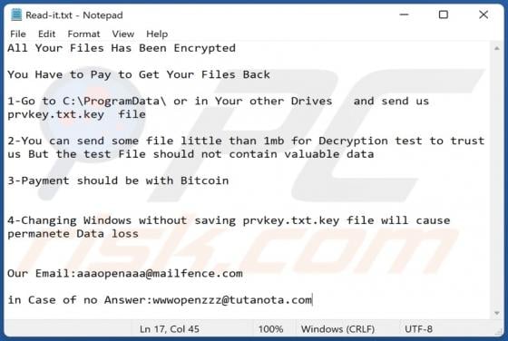 Robin Ransomware