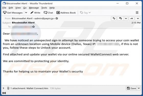 WalletConnect Email Scam