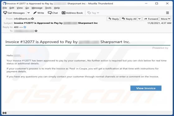 Sharpsmart Inc. Email Scam