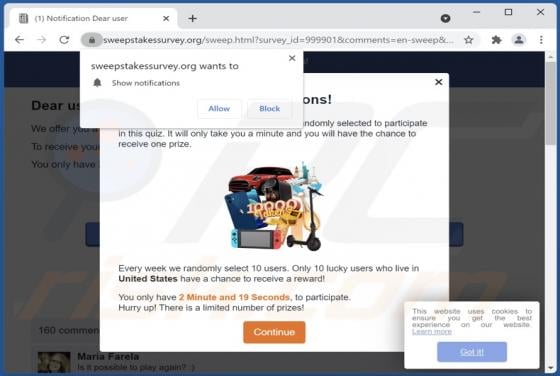 Sweepstakessurvey.org Ads