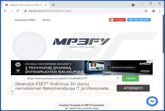 Mp3fy.com Suspicious Website