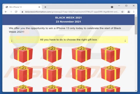 BLACK WEEK Lottery POP-UP Scam