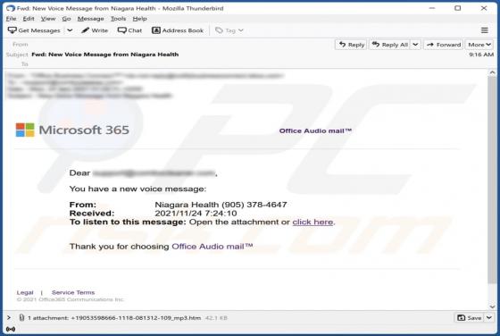 Microsoft 365 Email Scam