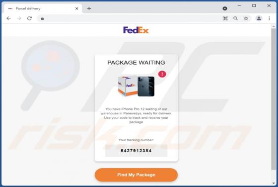 PACKAGE WAITING POP-UP Scam