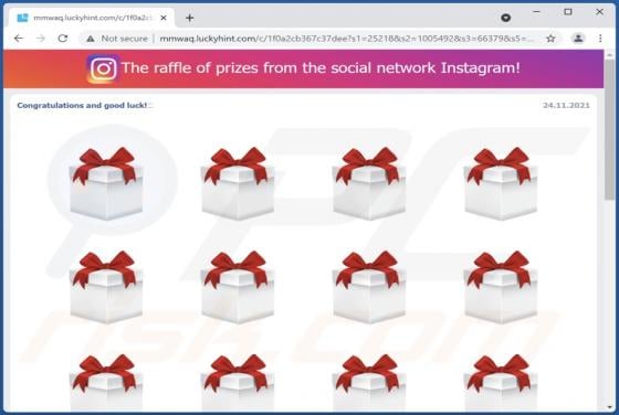 The Raffle Of Prizes POP-UP Scam