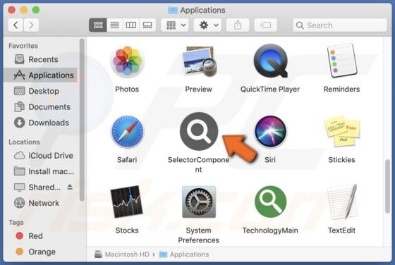 SelectorComponent Adware (Mac)