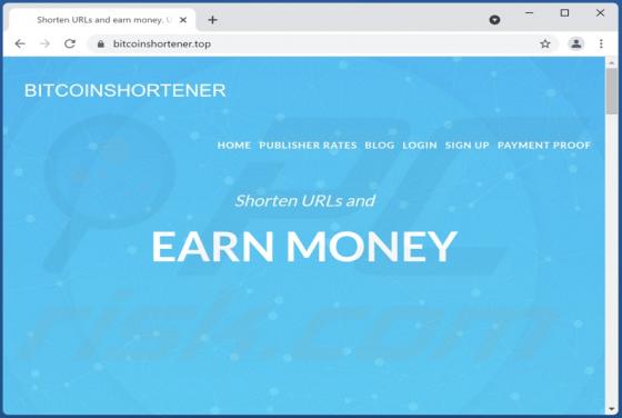 Bitcoinshortener.top Suspicious Website