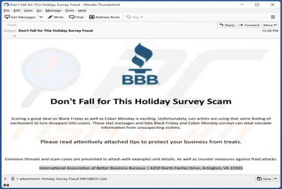 BBB Email Virus