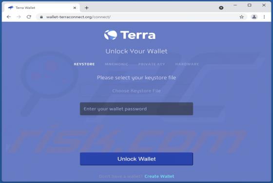 Terra Wallet POP-UP Scam