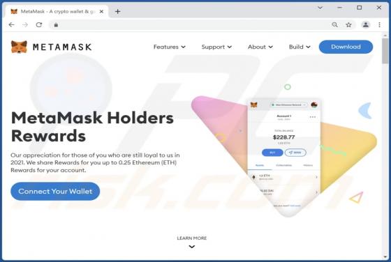 MetaMask Holders Rewards Scam