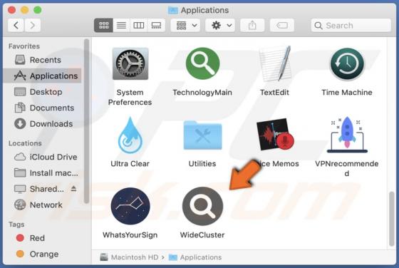 WideCluster Adware (Mac)