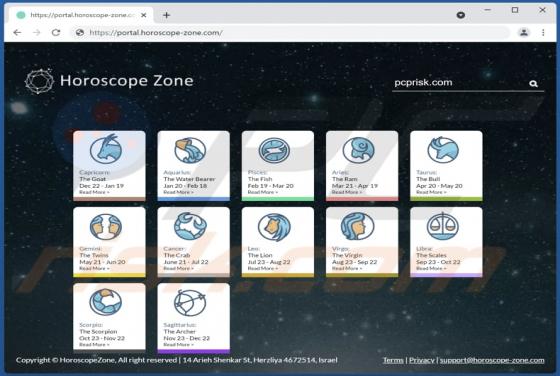 HoroscopeZone Browser Hijacker