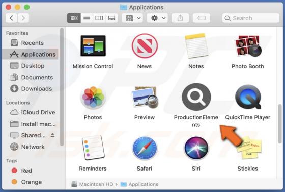 ProductionElements Adware (Mac)