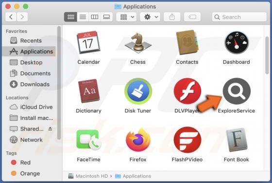 ExploreService Adware (Mac)