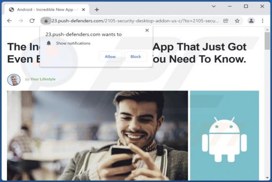 Push-defenders.com Ads