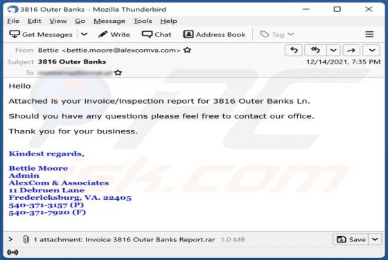 Outer Banks Email Virus