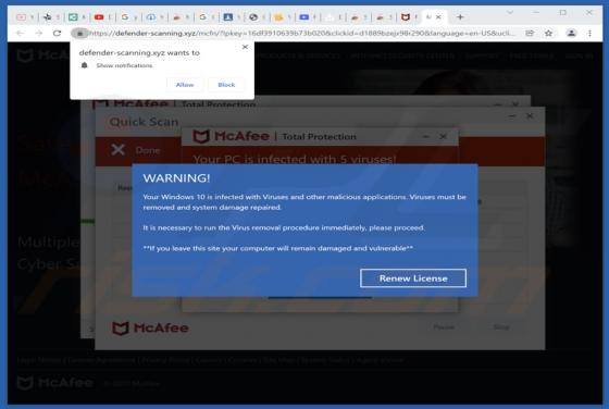 Defender-scanning.xyz Ads