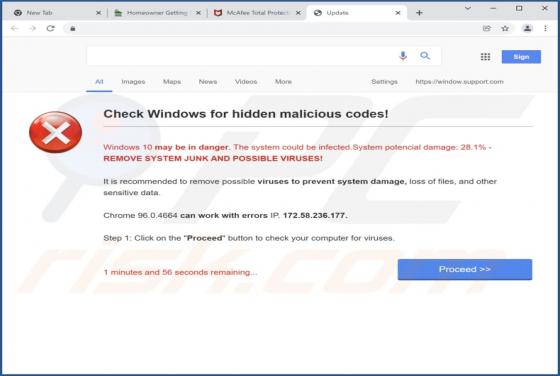 Windows 10 May Be In Danger POP-UP Scam