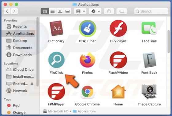 FileClick Adware (Mac)