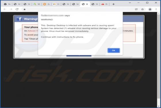 Your Phone Is Sending SPAM! POP-UP Scam