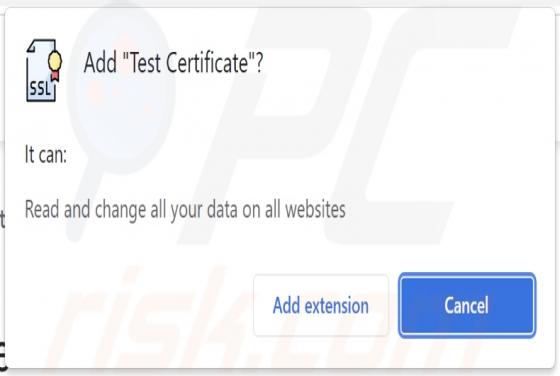Test Certificate Adware