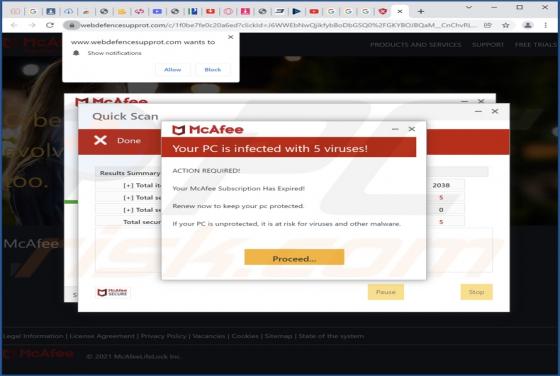 Webdefencesupprot.com Ads