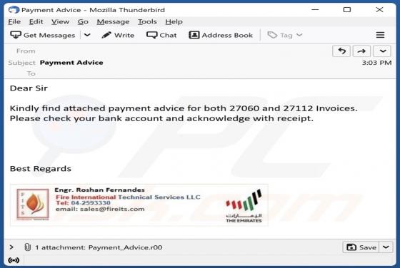 FITS Email Virus