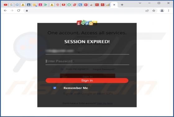 Zoho Email Phishing Scam