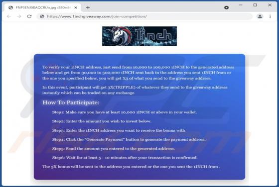 1INCH Giveaway Scam