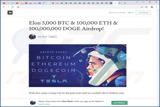 Tesla Giveaway Scam