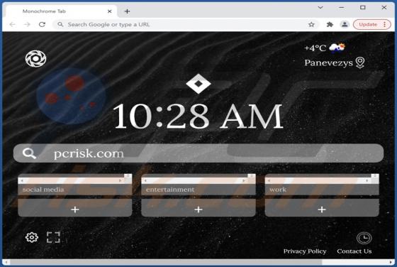 Monochrome Tab Browser Hijacker