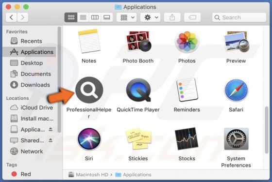 ProfessionalHelper Adware (Mac)