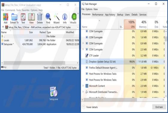Dropbox Update Setup Virus