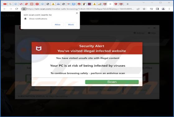 Win-scan.com Ads