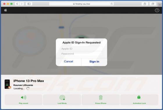 Find iPhone Scam (Mac)