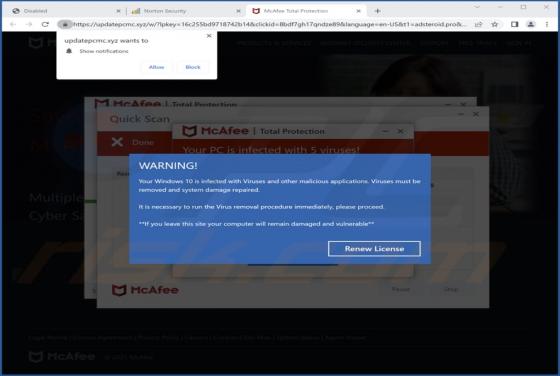 Updatepcmc.xyz Ads