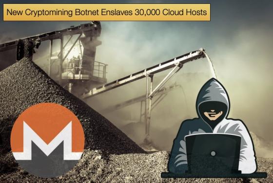 New Cryptomining Botnet Enslaves 30,000 Cloud Hosts