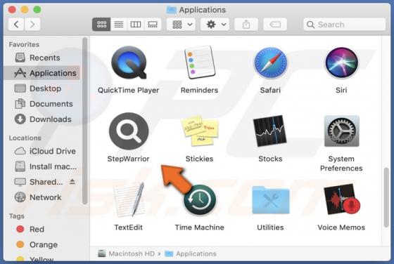 StepWarrior Adware (Mac)
