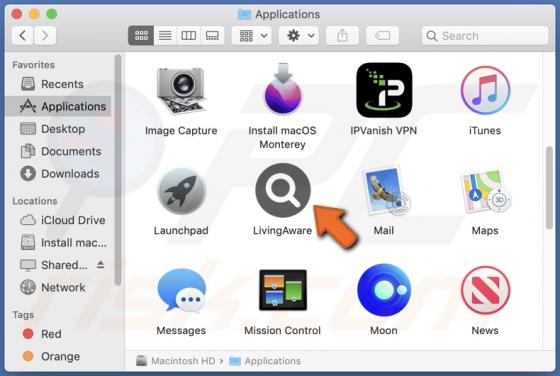 LivingAware Adware (Mac)