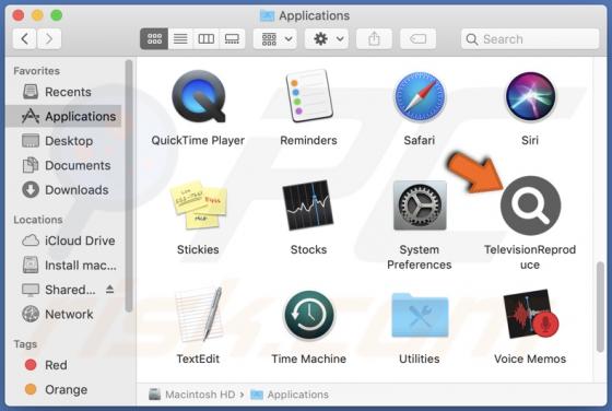 TelevisionReproduce Adware (Mac)